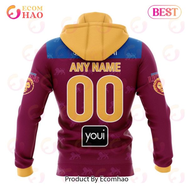 AFL Brisbane Lions Home Kits 2023 3D Hoodie