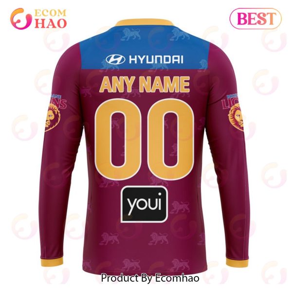 AFL Brisbane Lions Home Kits 2023 3D Hoodie