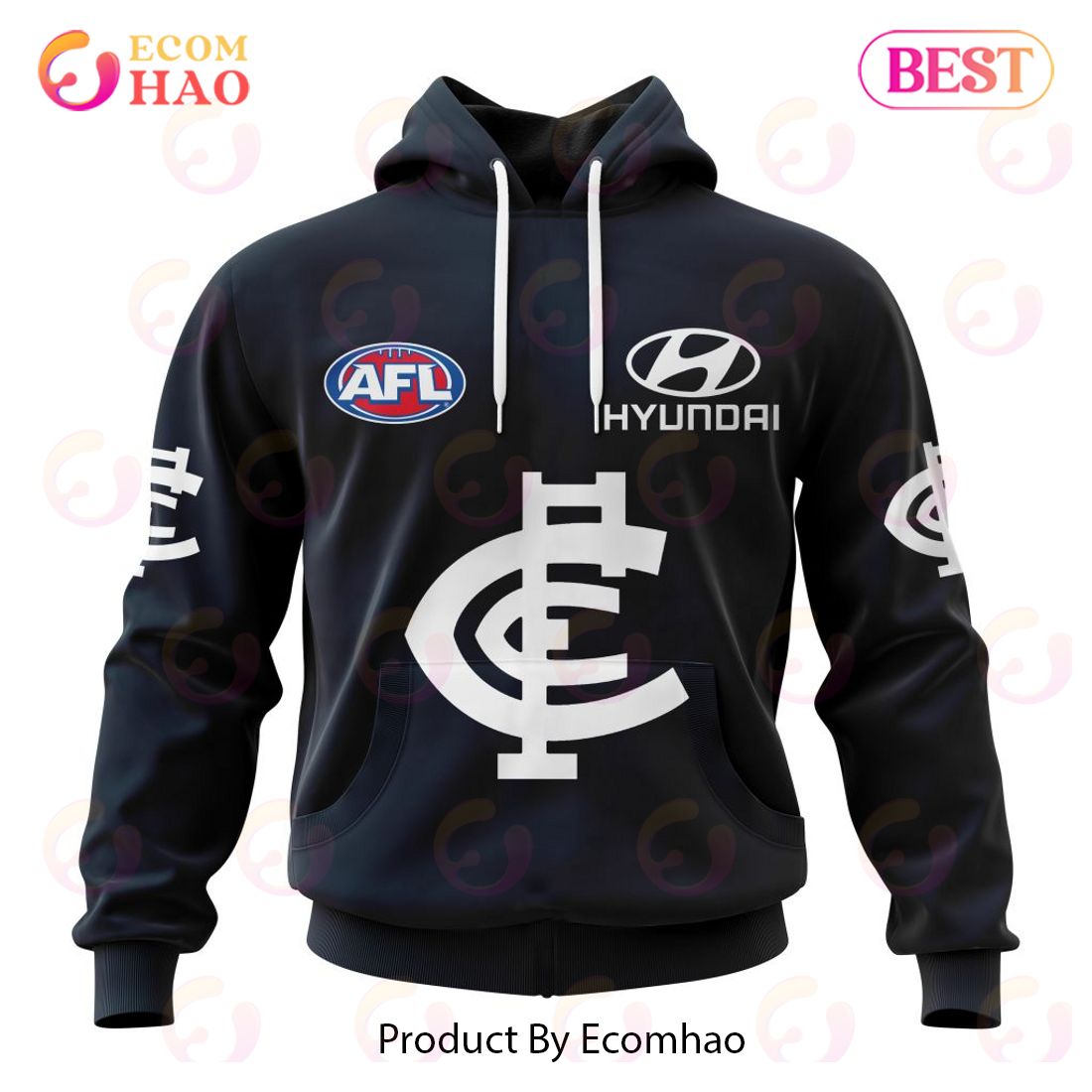 AFL Carlton Football Club Home Kits 2023 3D Hoodie