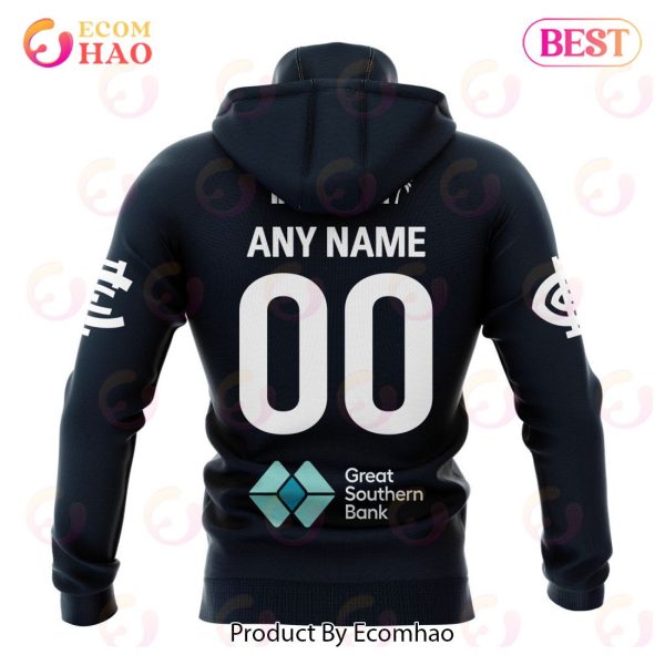 AFL Carlton Football Club Home Kits 2023 3D Hoodie