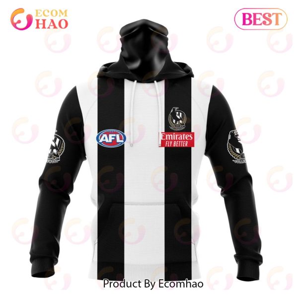 AFL Collingwood Football Club Home Kits 2023 3D Hoodie
