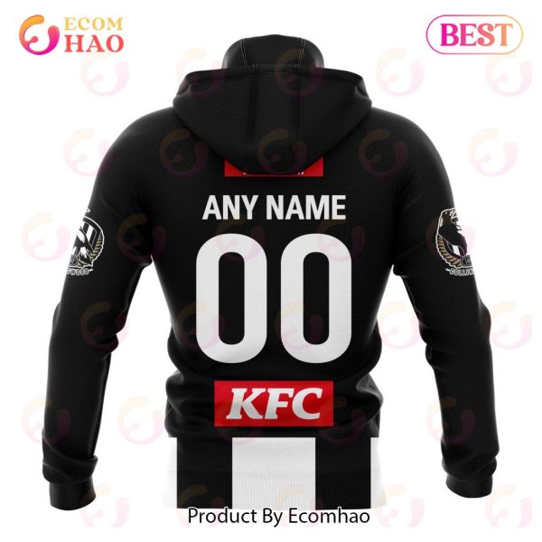 AFL Collingwood Football Club Home Kits 2023 3D Hoodie
