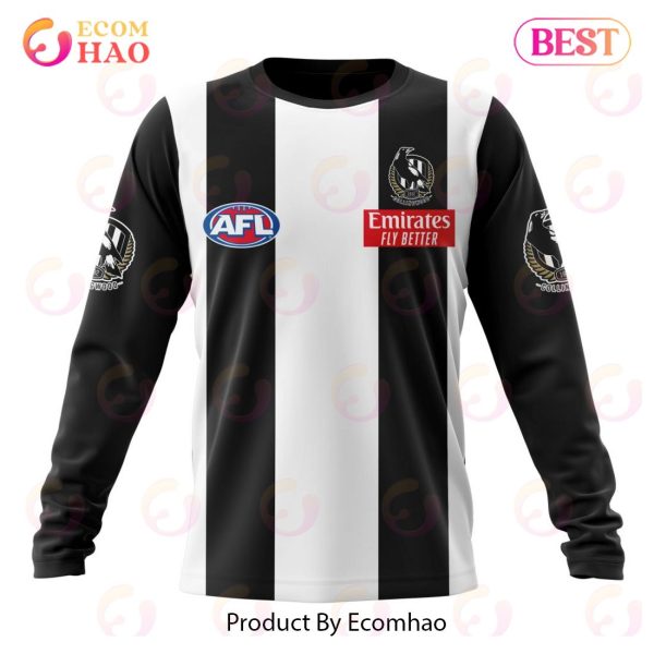 AFL Collingwood Football Club Home Kits 2023 3D Hoodie