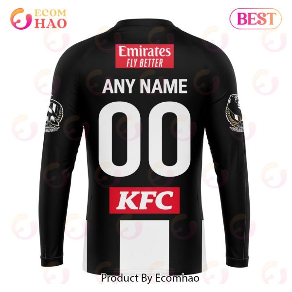 AFL Collingwood Football Club Home Kits 2023 3D Hoodie