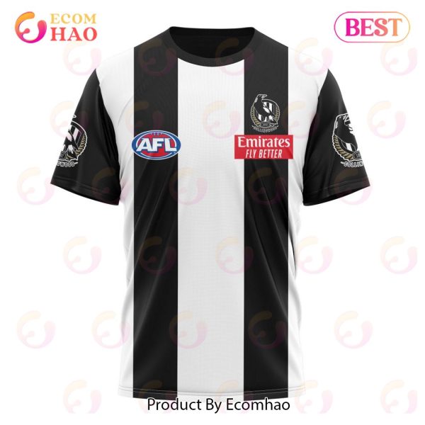 AFL Collingwood Football Club Home Kits 2023 3D Hoodie