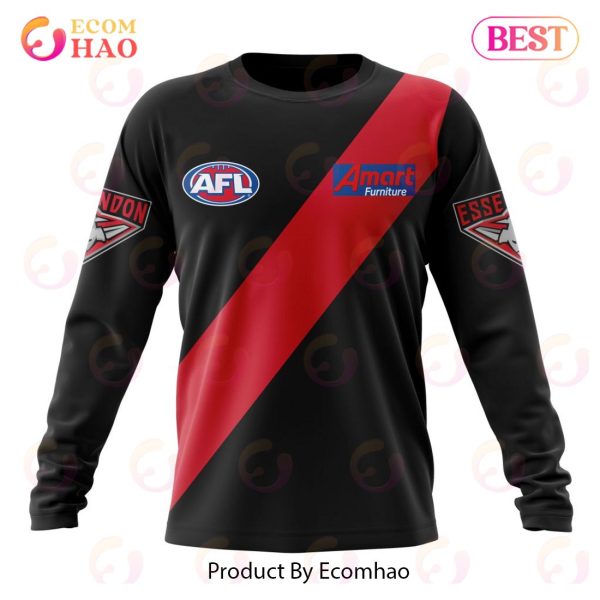 AFL Essendon Football Club Home Kits 2023 3D Hoodie