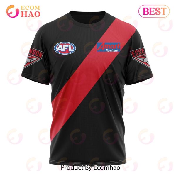 AFL Essendon Football Club Home Kits 2023 3D Hoodie