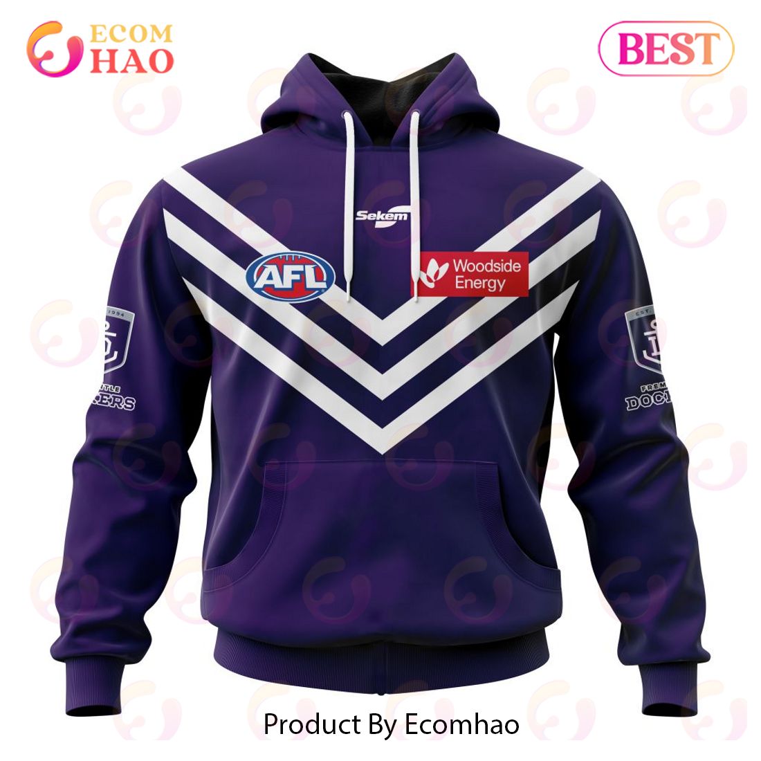 AFL Fremantle Dockers Home Kits 2023 3D Hoodie