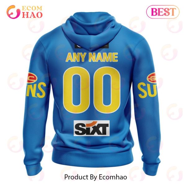 AFL Gold Coast Suns Clash Kits 2023 3D Hoodie