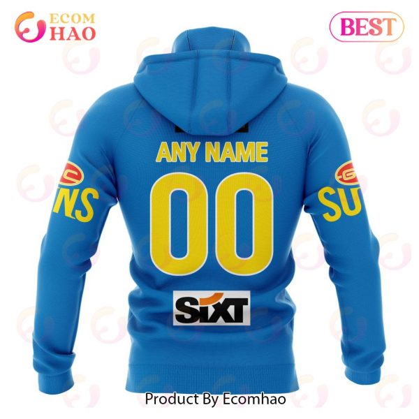 AFL Gold Coast Suns Clash Kits 2023 3D Hoodie