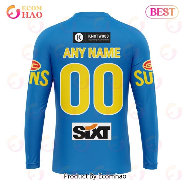 AFL Gold Coast Suns Clash Kits 2023 3D Hoodie