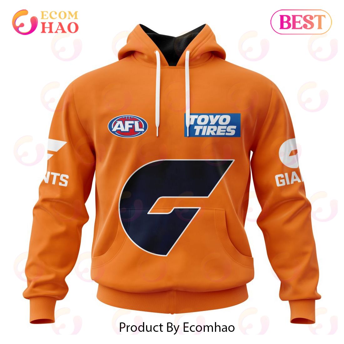 AFL Greater Western Sydney Giants Away Kits 2023 3D Hoodie