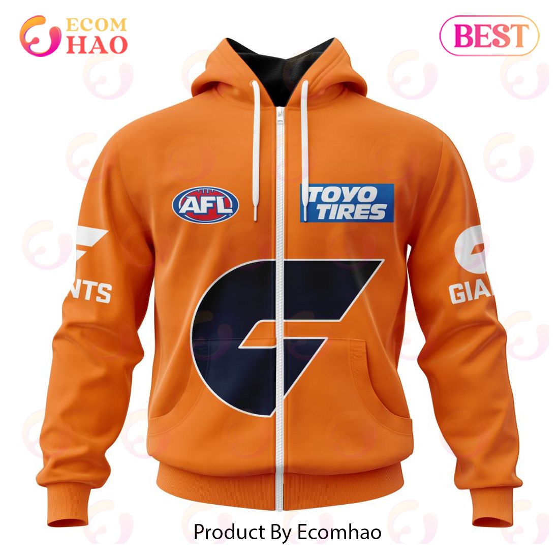 AFL Greater Western Sydney Giants Away Kits 2023 3D Hoodie