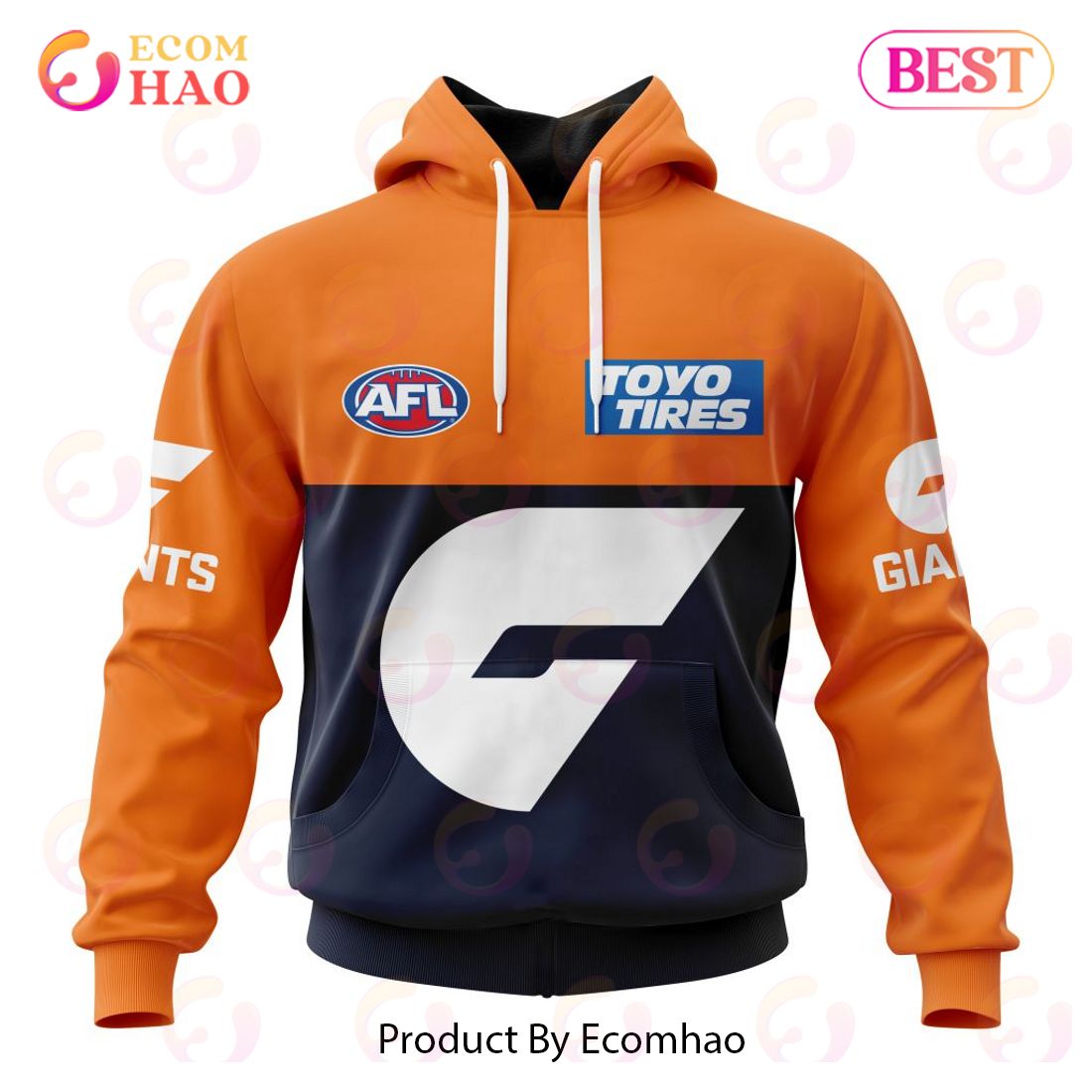 AFL Greater Western Sydney Giants Home Kits 2023 3D Hoodie