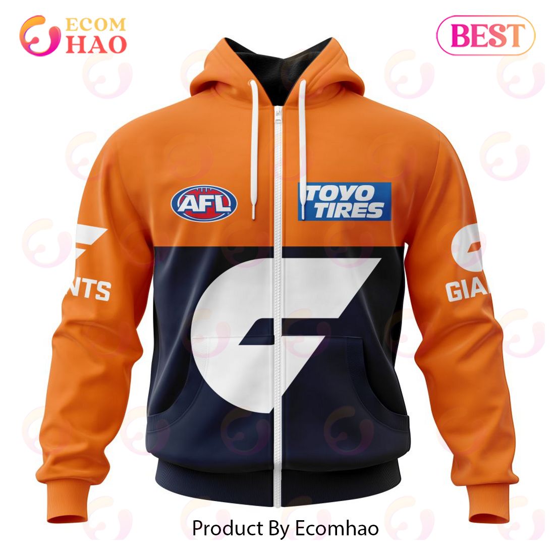 AFL Greater Western Sydney Giants Home Kits 2023 3D Hoodie