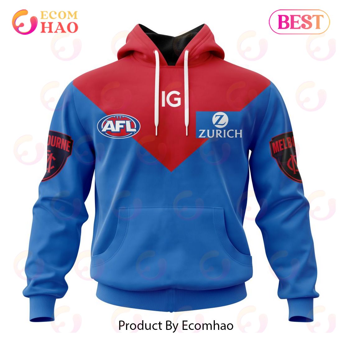 AFL Melbourne Football Club Clash Kits 2023 3D Hoodie