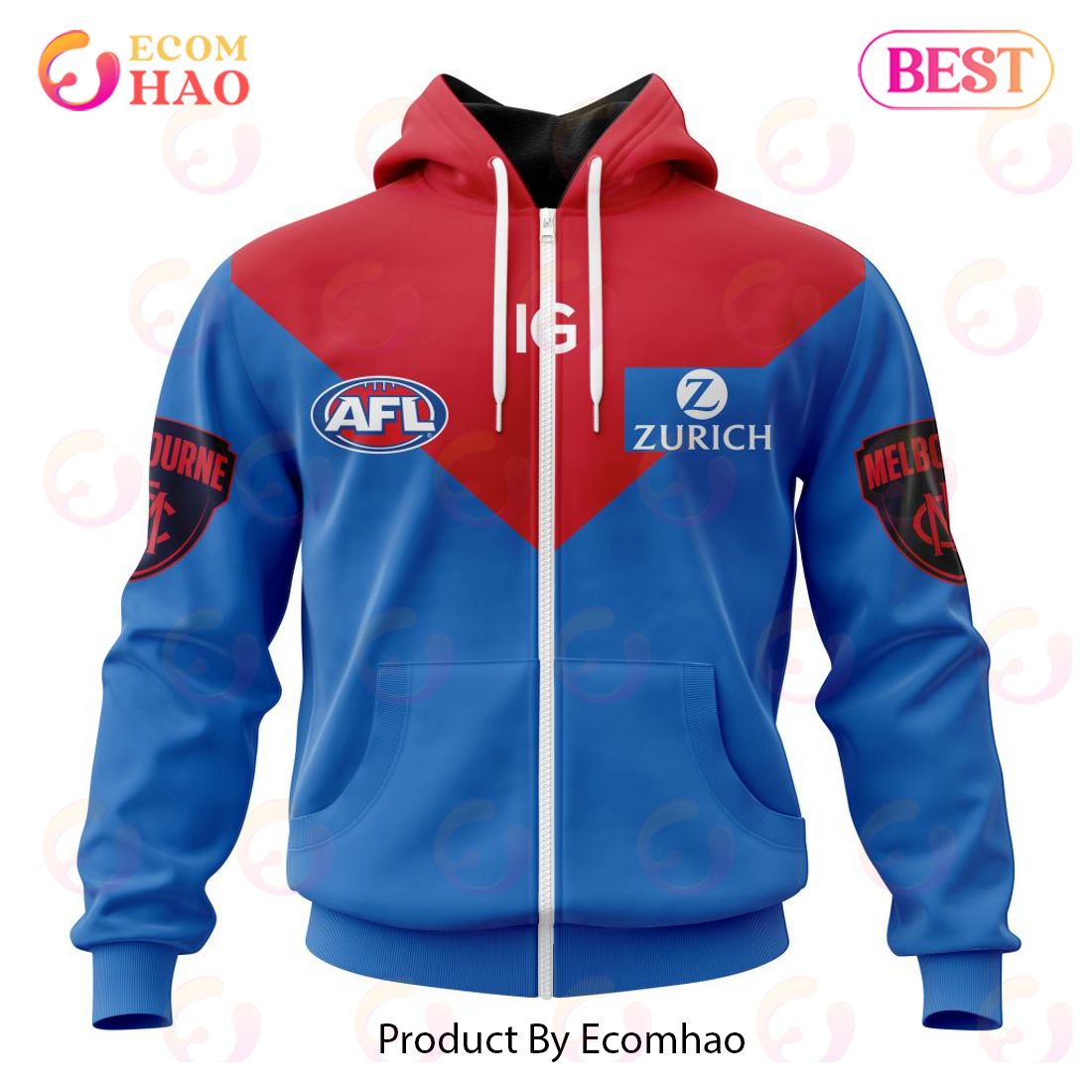 AFL Melbourne Football Club Clash Kits 2023 3D Hoodie