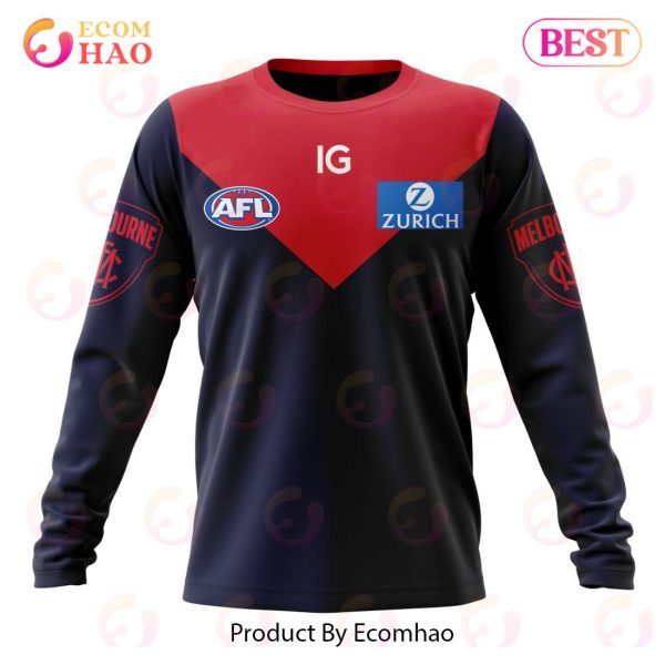 AFL Melbourne Football Club Home Kits 2023 3D Hoodie