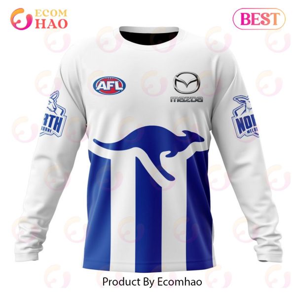 AFL North Melbourne Football Club Away Kits 2023 3D Hoodie