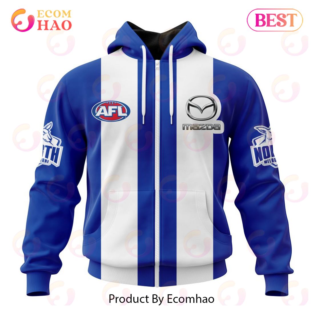 AFL North Melbourne Football Club Home Kits 2023 3D Hoodie