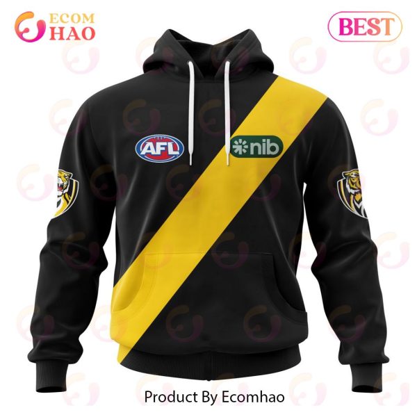 AFL Richmond Tigers Home Kits 2023 3D Hoodie