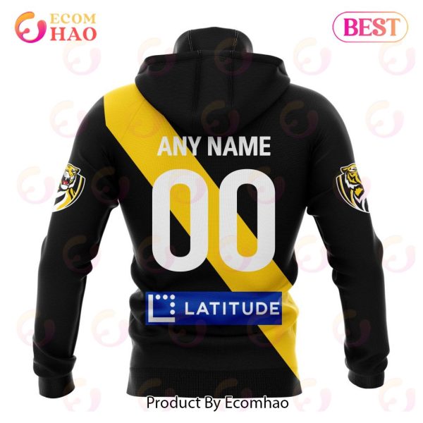 AFL Richmond Tigers Home Kits 2023 3D Hoodie