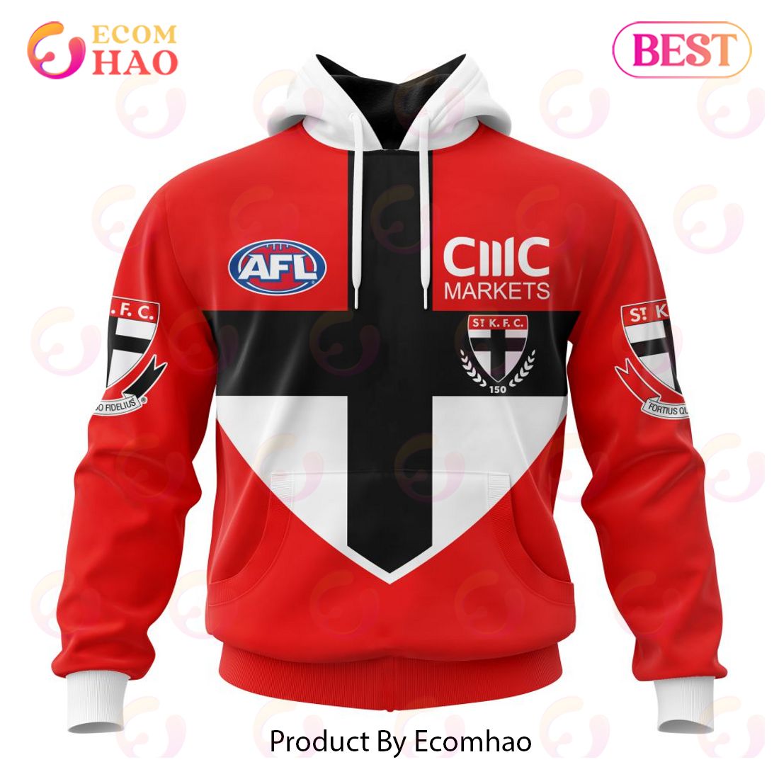 AFL St Kilda Football Clash Home Kits 2023 3D Hoodie