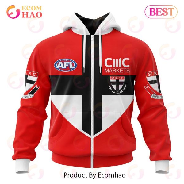 AFL St Kilda Football Clash Home Kits 2023 3D Hoodie