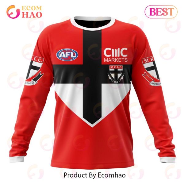 AFL St Kilda Football Clash Home Kits 2023 3D Hoodie