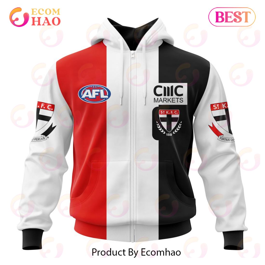 AFL St Kilda Football Club Home Kits 2023 3D Hoodie