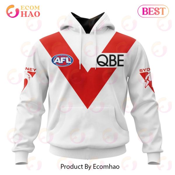 AFL Sydney Swans Heritage Kits 2023 3D Hoodie