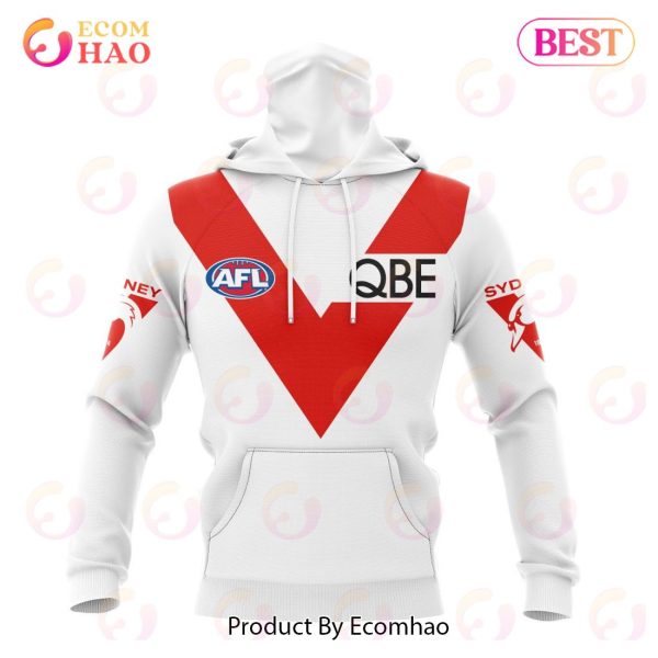 AFL Sydney Swans Heritage Kits 2023 3D Hoodie