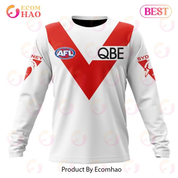 AFL Sydney Swans Heritage Kits 2023 3D Hoodie
