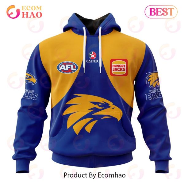 AFL West Coast Eagles Home Kits 2023 3D Hoodie