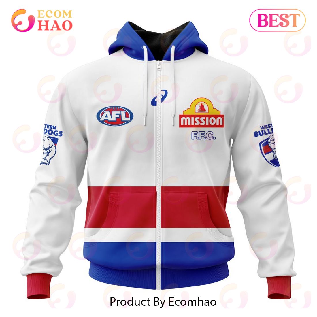 AFL Western Bulldogs Clash Kits 2023 3D Hoodie