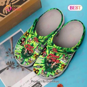 Cheech & Chong Rollin With My Homie Wake Bake Tie Dye Cannabis Clogs, Crocs