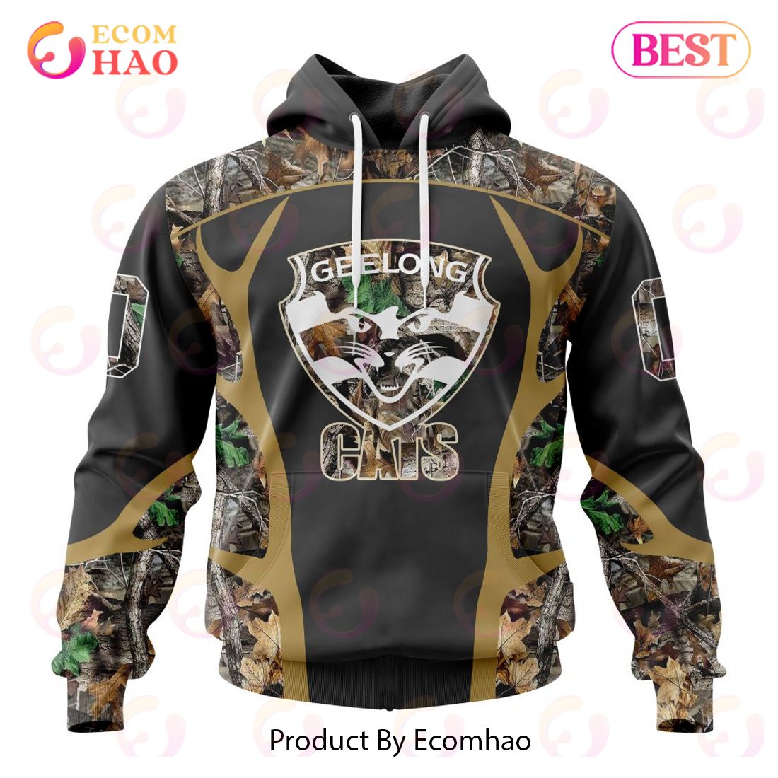 AFL Essendon Football Club Special Camo Hunting Design 3D Hoodie