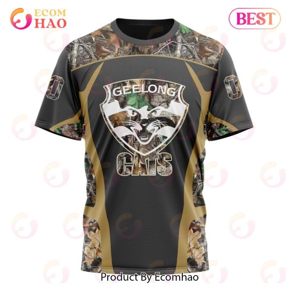 AFL Geelong Cats Special Camo Hunting Design 3D Hoodie