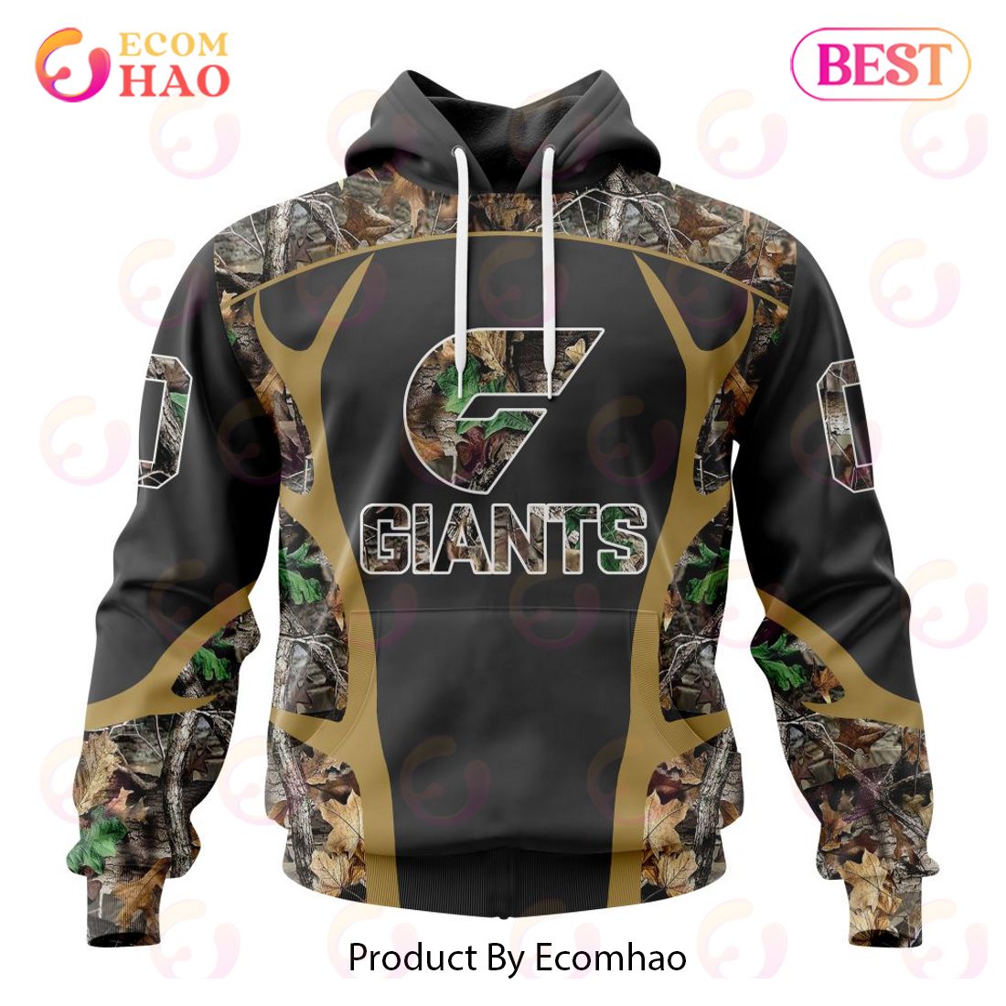 AFL Greater Western Sydney Giants Special Camo Hunting Design 3D Hoodie