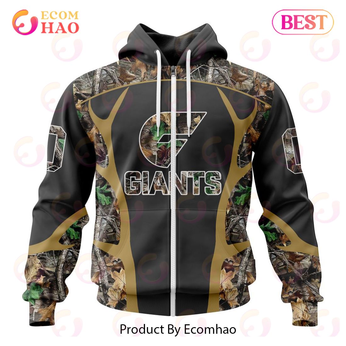 AFL Greater Western Sydney Giants Special Camo Hunting Design 3D Hoodie