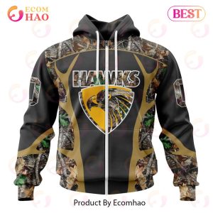 AFL Hawthorn Football Club Special Camo Hunting Design 3D Hoodie