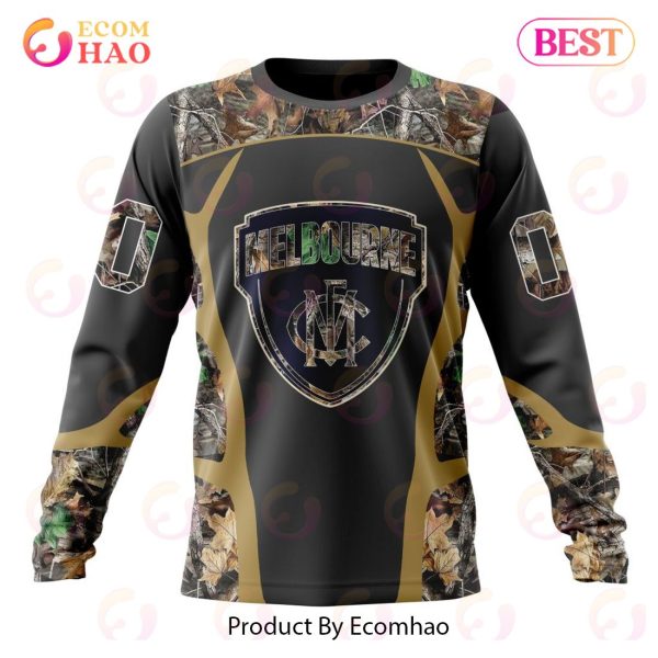 AFL Melbourne Football Club Special Camo Hunting Design 3D Hoodie