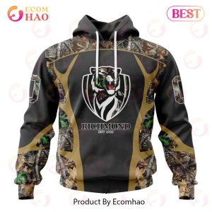AFL Richmond Tigers Special Camo Hunting Design 3D Hoodie