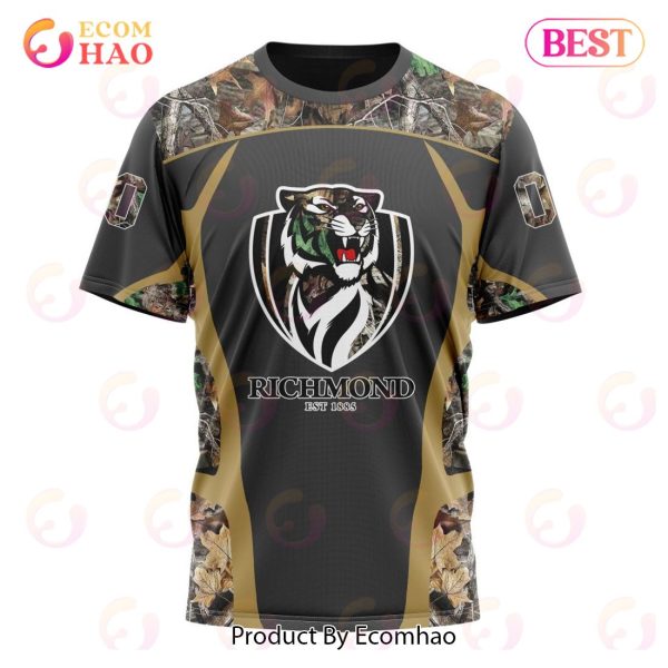 AFL Richmond Tigers Special Camo Hunting Design 3D Hoodie