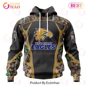 AFL West Coast Eagles Special Camo Hunting Design 3D Hoodie