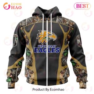 AFL West Coast Eagles Special Camo Hunting Design 3D Hoodie