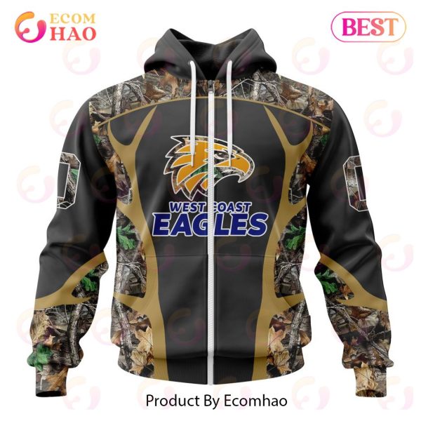 AFL West Coast Eagles Special Camo Hunting Design 3D Hoodie