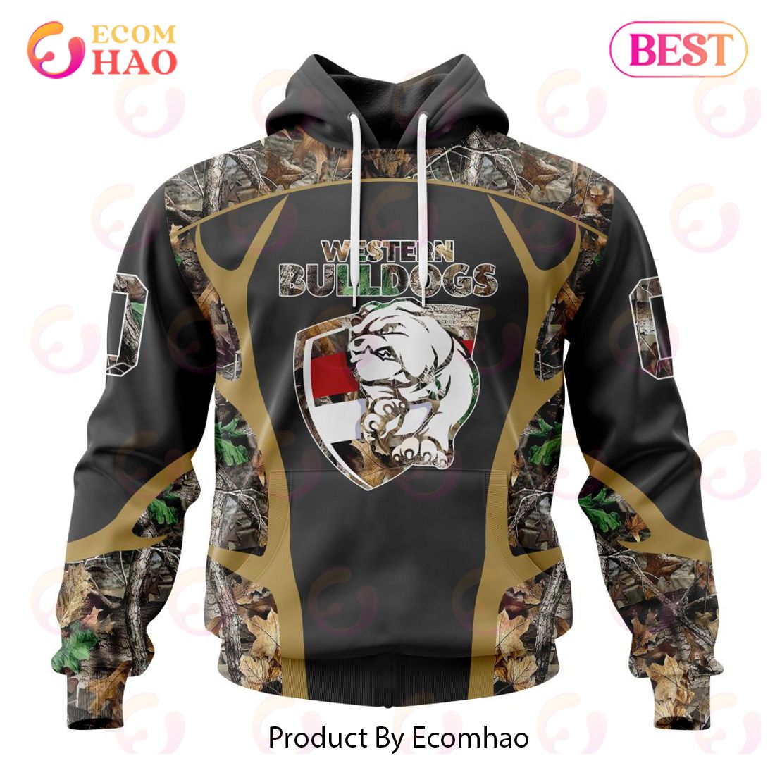 AFL Western Bulldogs Special Camo Hunting Design 3D Hoodie