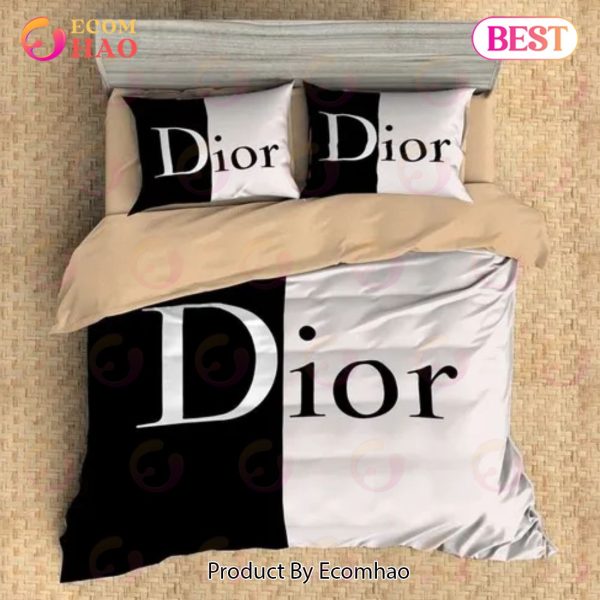 Dior Black And White Bedding Sets Quilt Sets Duvet Cover Luxury Brand Bedding Decor