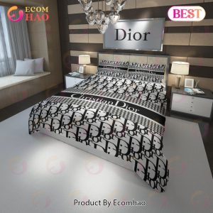 Dior Logo Luxury Brand Bedding Sets Bedspread Duvet Cover Set Bedroom Decor Thanksgiving Decorations For Home Best Luxury Bed Sets